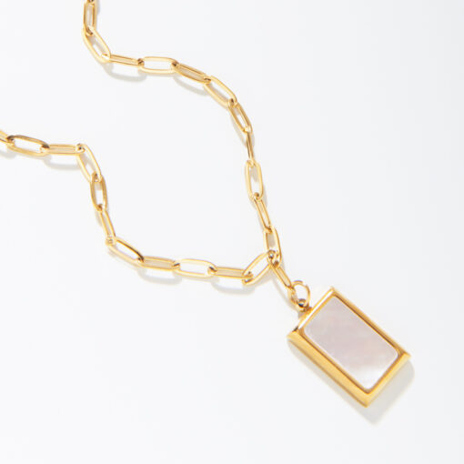 Mother of Pearl Necklace (18K Gold Plated, Tarnish-Free)