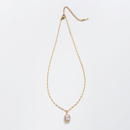 Crystal Pendant Necklace (18K Gold Plated, Tarnish-Free)