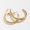 V Shaped Hoop Earrings (18K Gold Plated, Tarnish-Free)