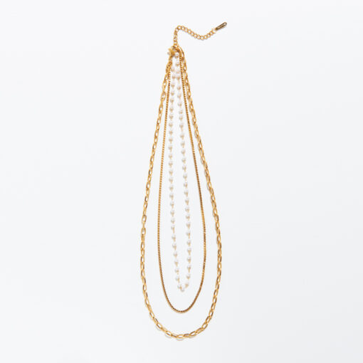 Three-layer Chain Necklace (18K Gold Plated, Tarnish-Free)