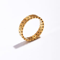 Wheat Leaf Ring (18K Gold Plated, Tarnish Free)
