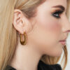 gold plated rectangle earring