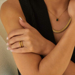 Layered Twisted Ring (18K Gold Plated, Tarnish-Free)