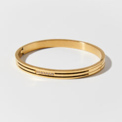 Pave Bangle Bracelet (Gold Plated, Tarnish-Free)