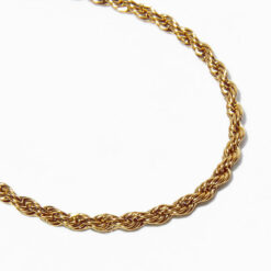 Rope Chain Bracelet (18K Gold Plated, Tarnish-Free)