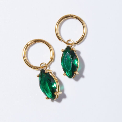 Marquise Green Zircon Earrings