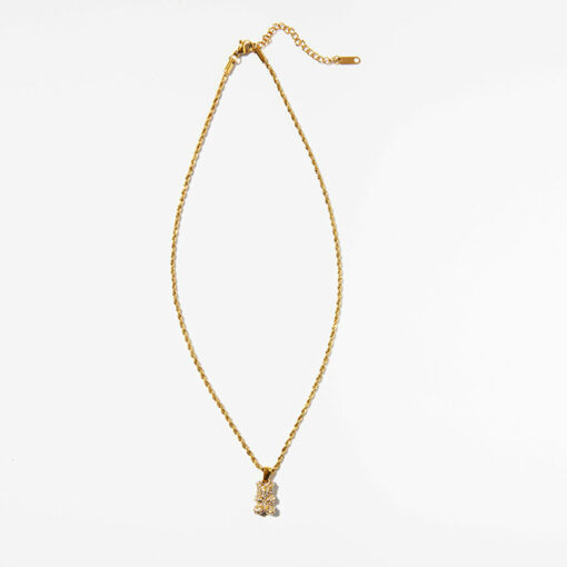 Bear Pendant Necklace (18K Gold Plated, Tarnish-Free)