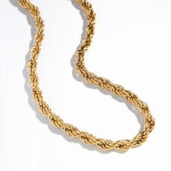 The Rope Chain - 8mm  Gold (Gold Plated, Tarnish Free)