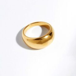 Classic Dome Ring (18K Gold Plated, Tarnish-Free)