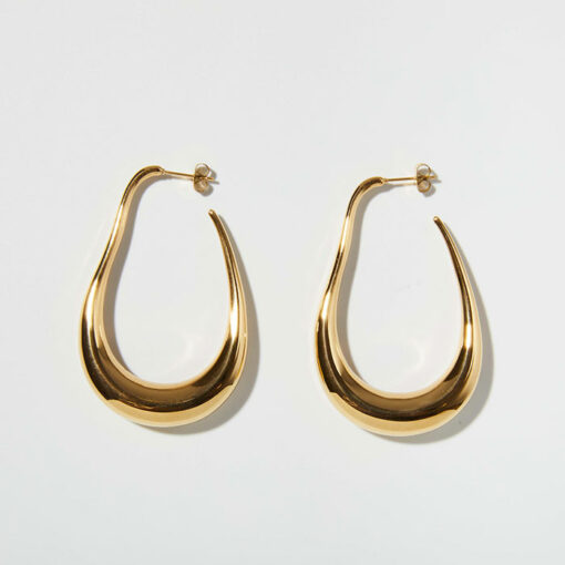 Large Oval Hoops (18K Gold Plated, Tarnish-Free)