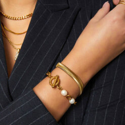 Pearl Chain Bracelet (18K Gold Plated, Tarnish-Free)
