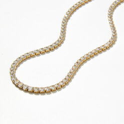 Gold Tennis Necklace - 4mm