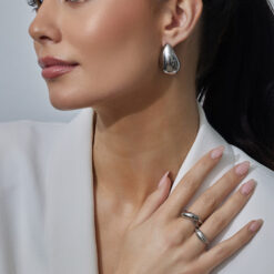 Silver Droplets Studs