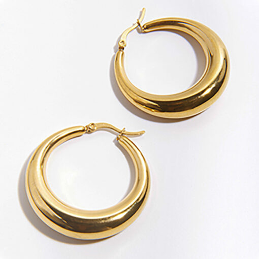 Full Moon Hoop Earrings