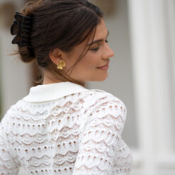 Violet Flower Earrings