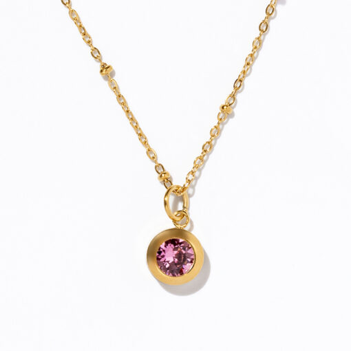 February Swarovski Birthstone Necklace, Amethyst