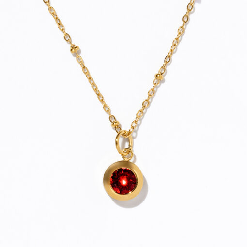 January Swarovski Birthstone Necklace, Garnet