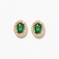 Victoria Emerald Stud Earrings