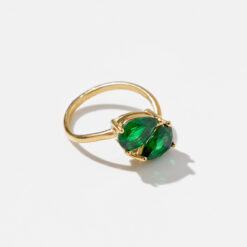 Teardrop Emerald Ring