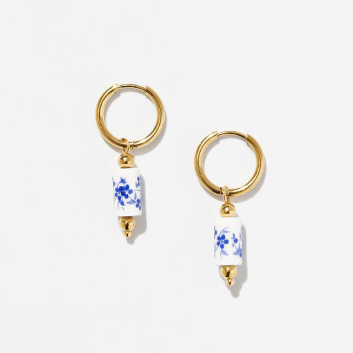 Pottery Blue Earrings