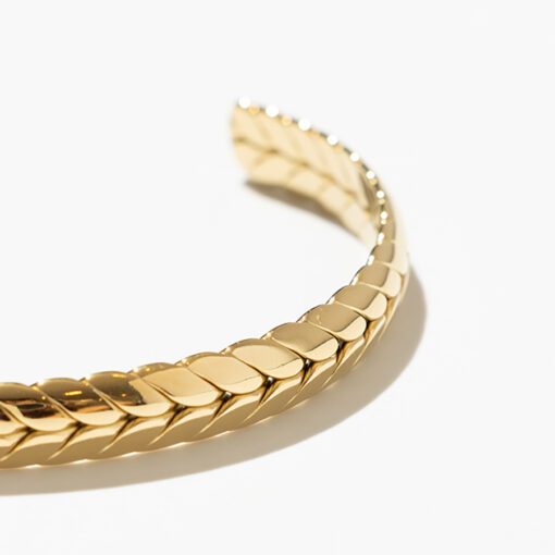 Wheat Leaf Bangle Bracelet