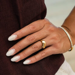 Stacking Wave Ring, Gold Stacking Wave Ring, Gold