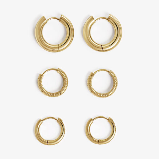 Triple Hoops Set