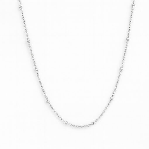 Plain Beads Chain, Silver