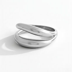 Double Band Ring, Silver Double Band Ring, Silver