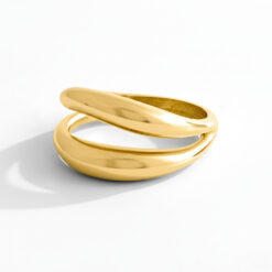 Double Band Ring, Gold Double Band Ring, Gold
