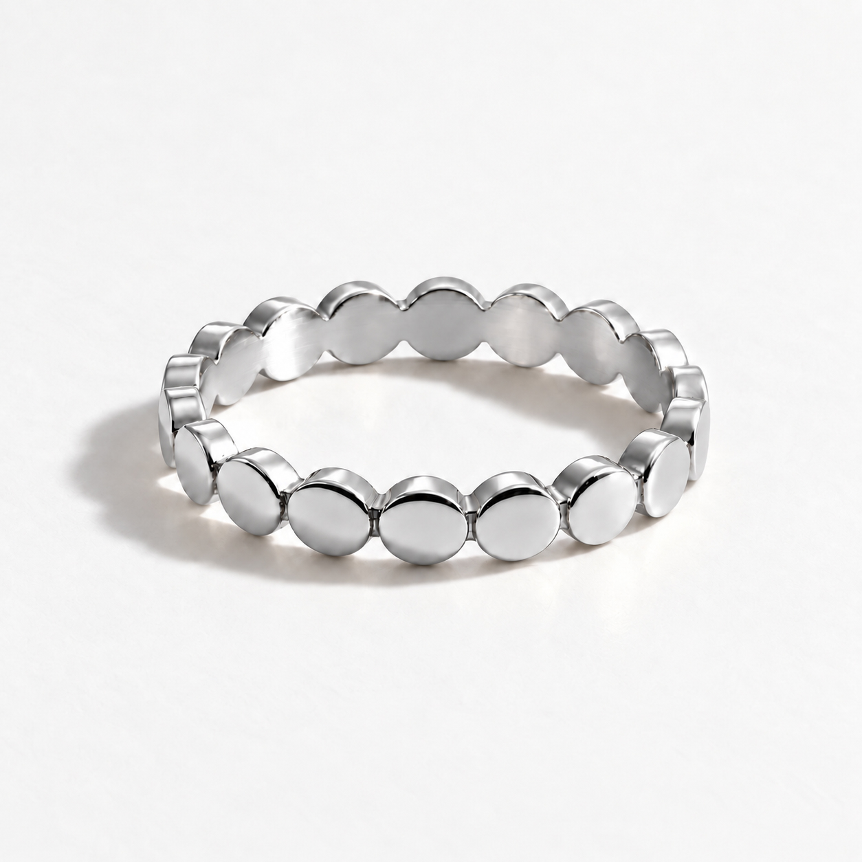 Dot Eternity Band, Silver Dot Eternity Band, Silver